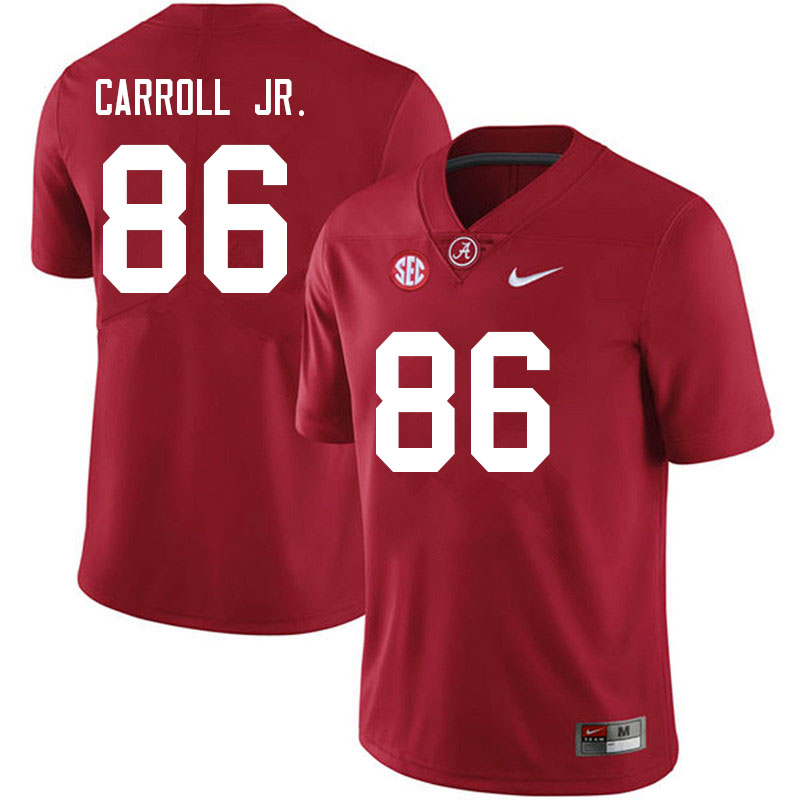 Alabama Crimson Tide Men's Greg Carroll Jr. #86 Crimson NCAA Nike Authentic Stitched 2021 College Football Jersey JP16X68KQ